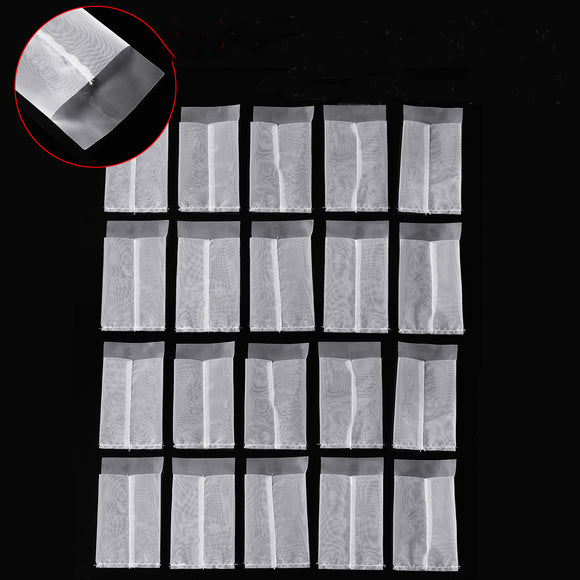 20Pcs 160u 2'' x 3'' Reusable Rosin Press Filter Tea Bags Nylon Mesh Micron Screen Rosin Bag