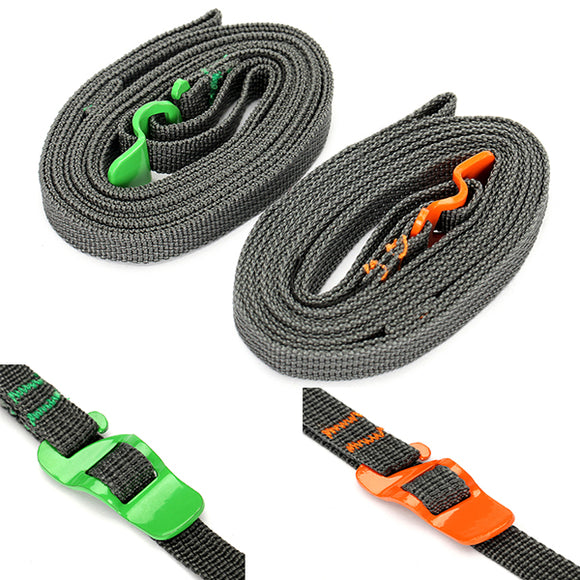 IPRee Outdoor Camp Binding Rope Tie-Up Ribbon Adjustable Puller Strap With Buckle Hook For Travel Luggage