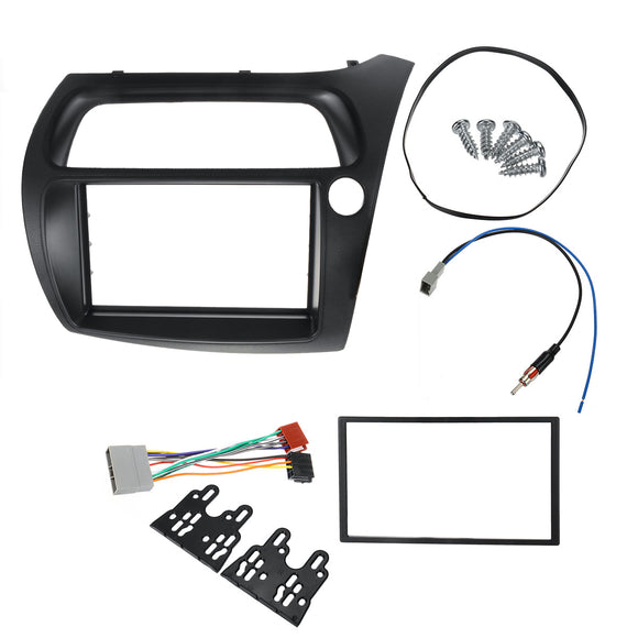 2 DIN Car Radio Fascia Automobile Refitting Sound Stereo Panel Kit For HONDA Civic 2006-2011