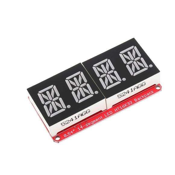 5pcs 4-bit Pozidriv 0.54 Inch 14-segment LED Digital Tube Module Red I2C Control 2-line Control LED Display Screen Module