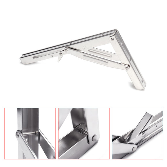 30x16cm Stainless Steel Folding Shelf Bench Table Bracket Heavy Duty Marine Grade 250kg/per Load