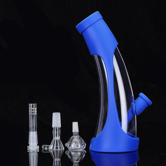 Silicone & Glass Bong Water Pipe Glassware Holder