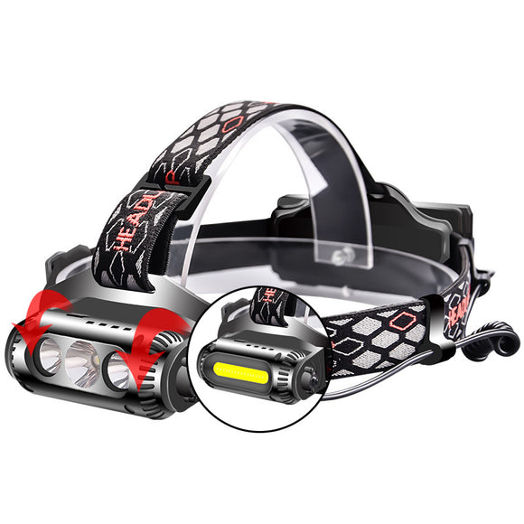 XANES X-963 T6 COB Waterproof Headlamp White Green Red LED Light 18650 Battery Bike Bicycle Cycling