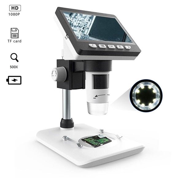 MUSTOOL G700 4.3 inches HD 1080P Portable Desktop LCD Digital Microscope Support 10 Languages 8 Adju