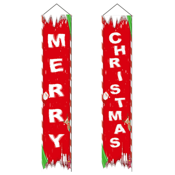 Merry Christmas Porch Banner Christmas Outdoor Decorations For Home Hanging