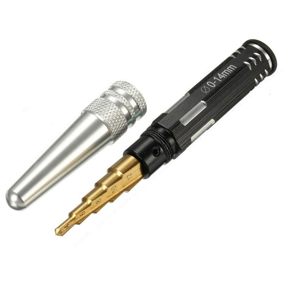 Multi-stage Titanium Reamer 4-12mm Steel Alloy Reaming Tool with Cap For RC Airplane Spare Part