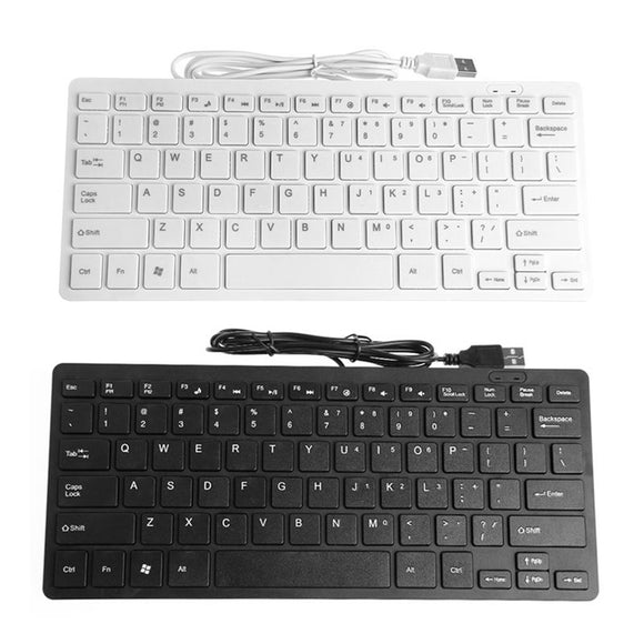 78 Keys Slim Mini USB Wired Keyboard for Notebook Laptop Computer