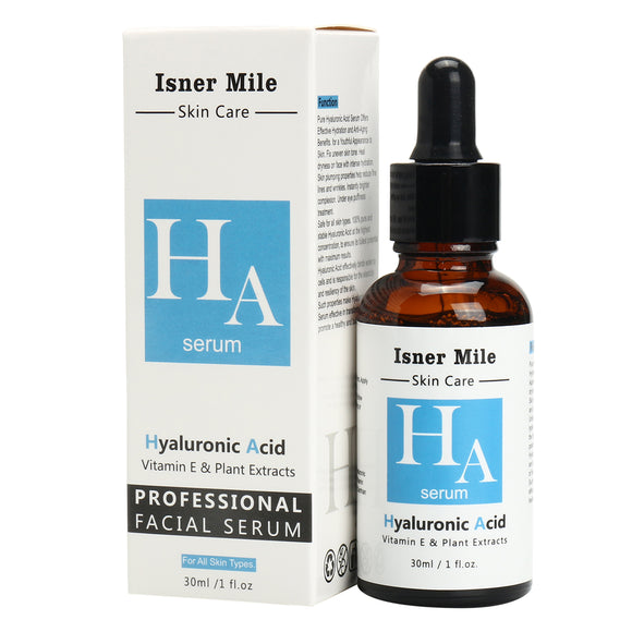 Isner Mile Hyaluronic Acid Serum Plant Essence Vitamin E Anti Aging Hydration Moisturizing Wrinkle