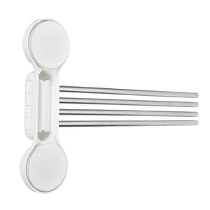 4 Rack Stainless Steel Towel Storage Bar Wall Mount Holder Bathroom Kitchen Shelf