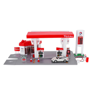 1:64 Scale Sound +Light Service Gas Station Store Road Car Playing House Model Kids Toys Set