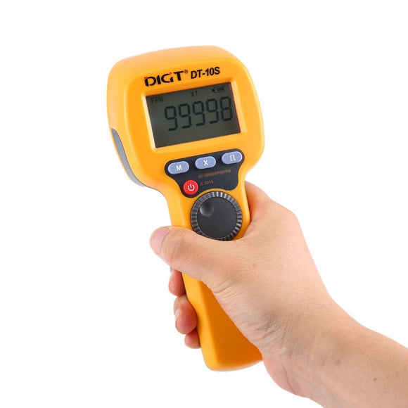 DIGT DT-10S 7.4V 2200mAh 60-99999 Strobes/min 1500LUX Handhold LED Stroboscope Rotational Speed Measurement Flash Tachometer Velocimeter