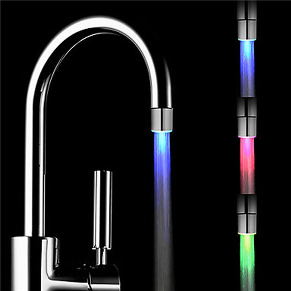 Temperature Sensor Control RGB Changing LED Water Faucet Tap Light for Kitchen Bathroom