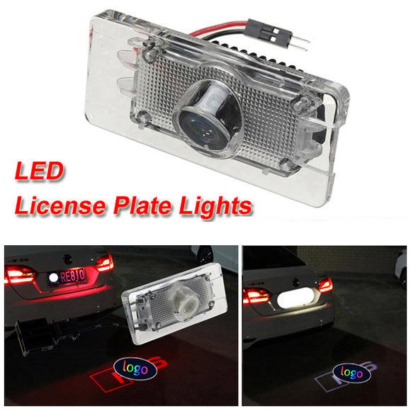 LED Laser Car License Number Plate Light Shadow Logo Projector Light for Audi RS