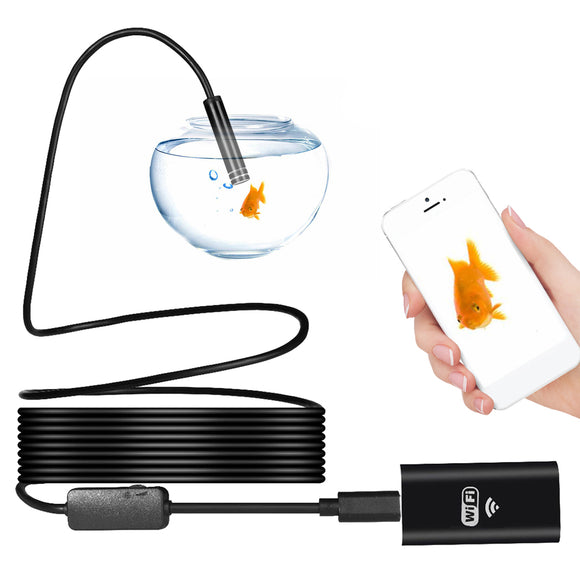 8mm 720P Wifi Endoscope Camera Snake 8 LED Light Waterproof For Android iOS
