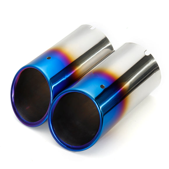 Stainless Steel Car Exhaust Muffler Tail Pipe Tip Pair For Audi Q5 A1 A3 A5 A4 B8