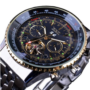 JARAGAR F120506 Fashion Automatic Mechanical Watch Stainless Steel Strap Men Wrist Watch