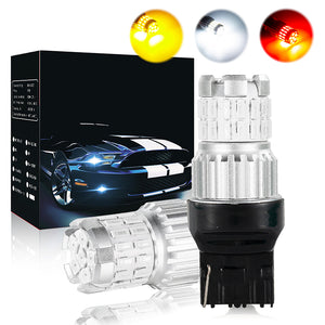 ZHAOHANCHENTANG 2pcs Car LED Turn Signal Light 7440 7443 T20 LED Bulbs Aluminium Alloy