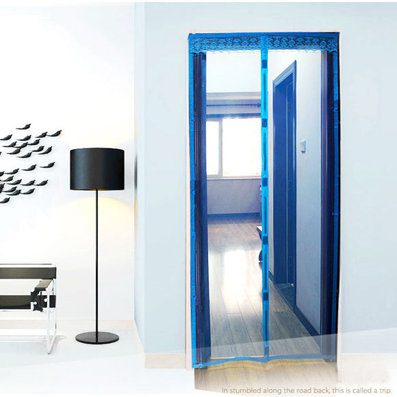 Honana WX-5 Noiseless Automatic Closing Door Curtain Magnetic Scenery Sheer Anti-mosquito Net