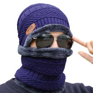 Outdoor Fleece Hat Riding Ski Windproof Knitting Caps Cycling Running Sport Mask Sport Warm Scarf