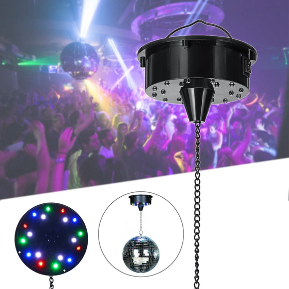 18 RGB LED Light Rotating Motor For Mirror Ball Stage KTV Party Sound Activated