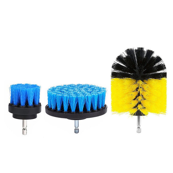 3Pcs 2/3.5/4 Inch Electric Drill Brush Tile Grout Power Scrubber Tub Cleaning Brush Red Blue Yellow