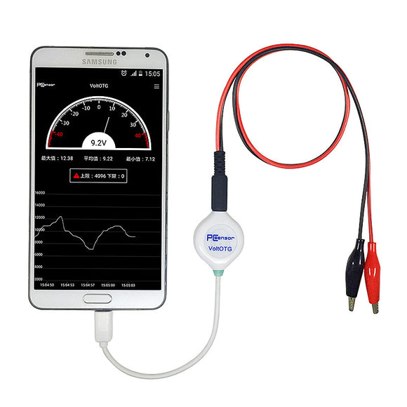 VoltOTG USB Voltage Meter OTG Interface Android Phone USB Tester Voltmeter -40~ 40V DC Data Save Fil