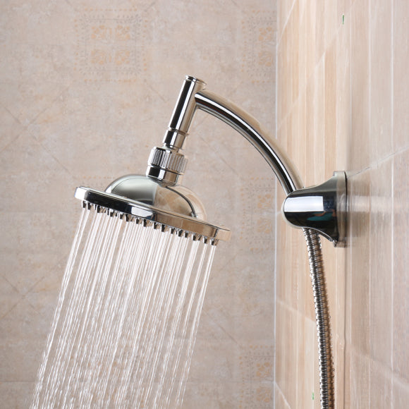 6'' Round Polished Rainfall Bath Bathroom Sprinkler Top Shower Head Bathhouse