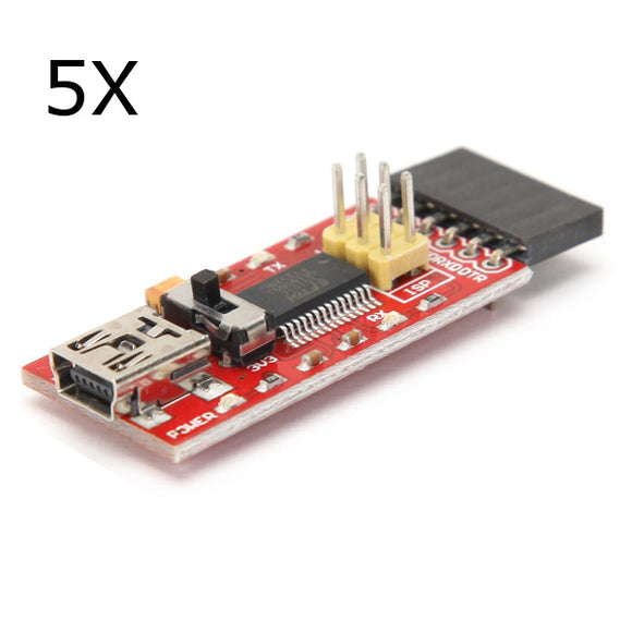 5Pcs FTDI Basic Program Downloader USB-TTL 3.3 / 5V FT232 For Arduino