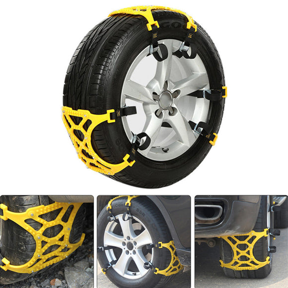 3Pcs Car Snow Chain Tire Tyre Anti-skid Belt Security Chain Tire Wheel Lug Chain