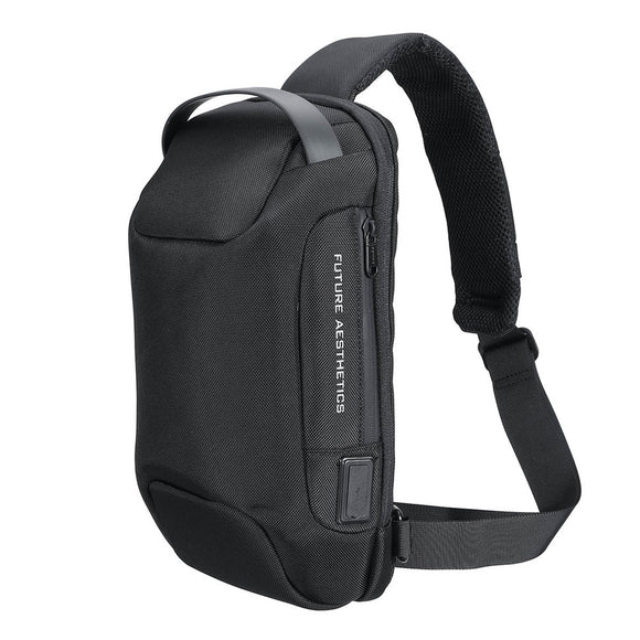 BANGE USB Charging Shoulder Crossbody Bag Large Capacity Waterproof Anti-Scratch Anti-Theft Macbook Storage Backpack Chest Bag
