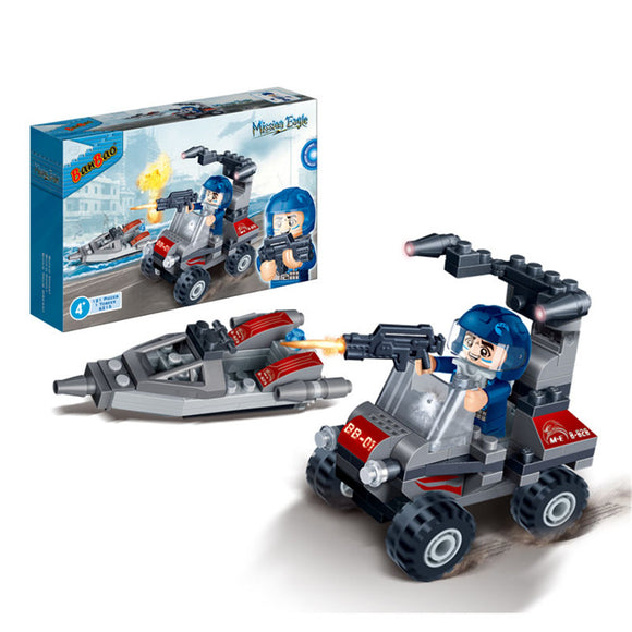 BanBao Blocks Toys Scout Car Educational Building Bricks Toys Gift Collection
