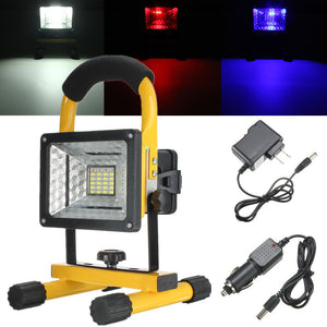 10W 24LED Portable Rechargeable Outdoor Camp Flood Light Spot Work Trouble Lamp