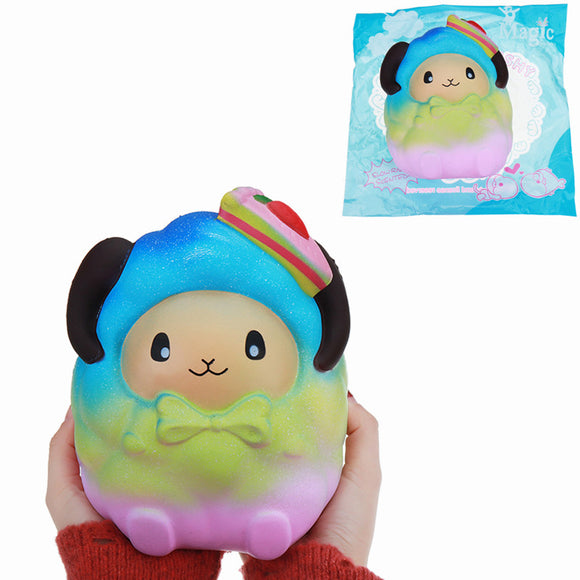 Squishy Oversized 20cm Strawberry Sheep Slow Rising Jumbo Rainbow Galaxy Color Toy Gift Collection
