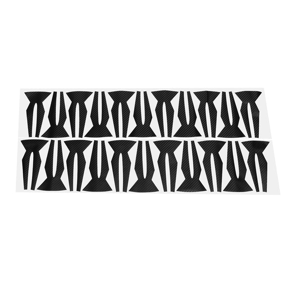 20Pcs 4D Carbon Fiber Pattern Car Wheel Hub Stickers Rim Decals for Chevrolet Cruze 09-13