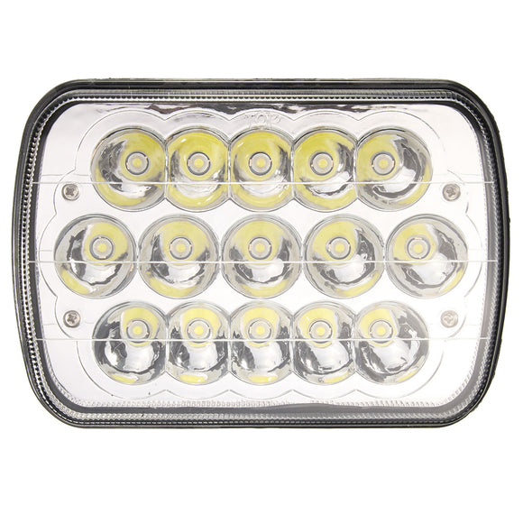 1Pcs 7X6'' H4 LED Car Headlights Bulb Crystal Clear Sealed Hi&Lo Beam DC12V 45W 3200LM White