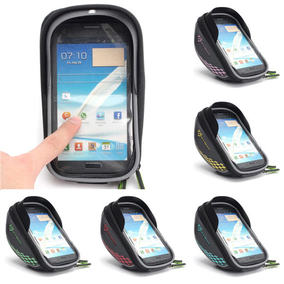 Bike Bicycle Frame Bag Phone Case Clear Handlebar Bags Pannier Holder Touch Screen Bag