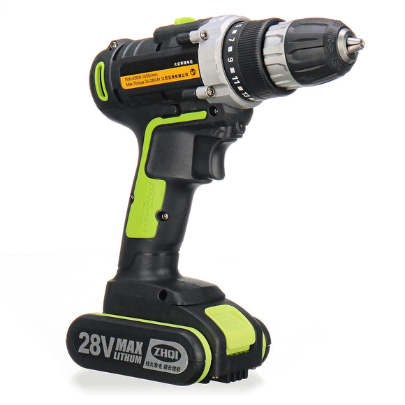 28V Electric Cordless Rechargeable Drill Power Screwdriver 15 Torque Driver
