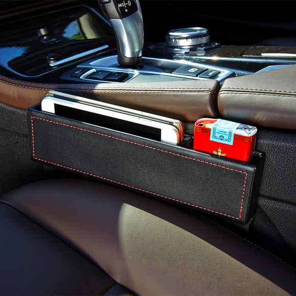 PU Leather Car Simple Seat Gap Slit Crevice Pocket Storage Box bag Universal