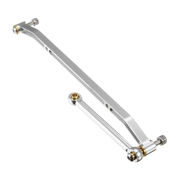 Aluminum Steering Rocker Kit Link Arm For 1/10 Axial AX10 SCX10 RC Car Silver