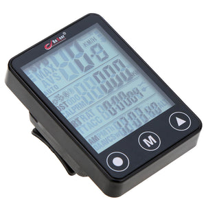BOGEER YT-308 24 Functions Wireless Bike Computer Touch Button LCD Backlight Waterproof  Speedometer
