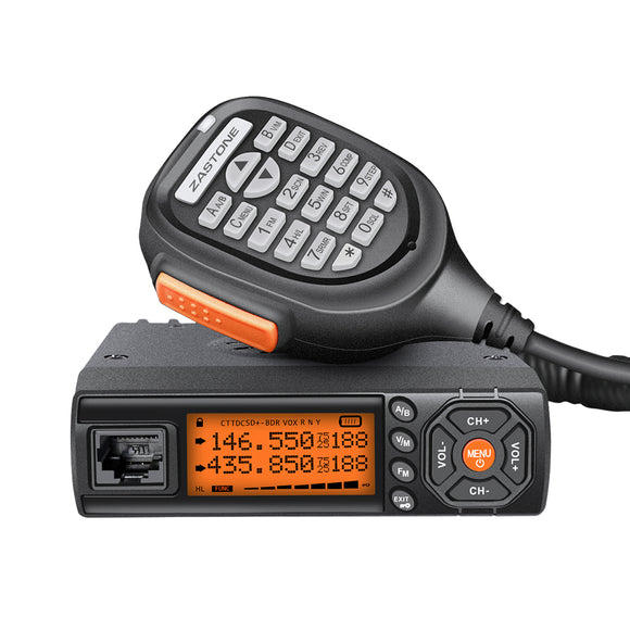 Zastone 218 Two Way Radio Dual Band VHF UHF Mobile Car Radio Transceiver 25W Mini CB Radio Station