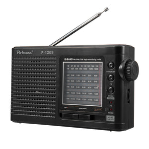 DC 4.5V 3W Portable Full World Band Radio AM FM SW Receiver Speaker Telescopic Antenna Jack
