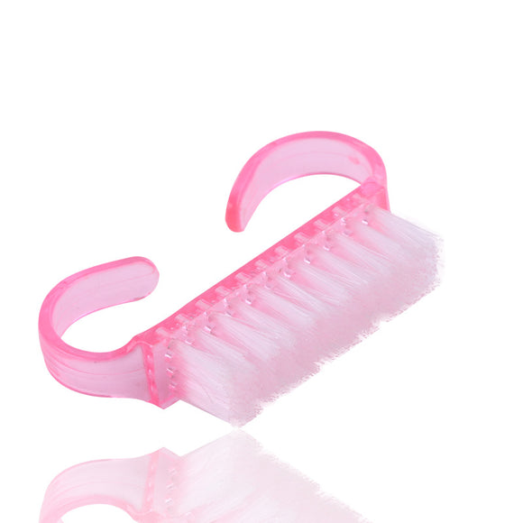 6Pcs Plastic Nail Dust Clean Cleaning Brush Pedicure Round Head Cleaning Brush Nail Accesories Tool