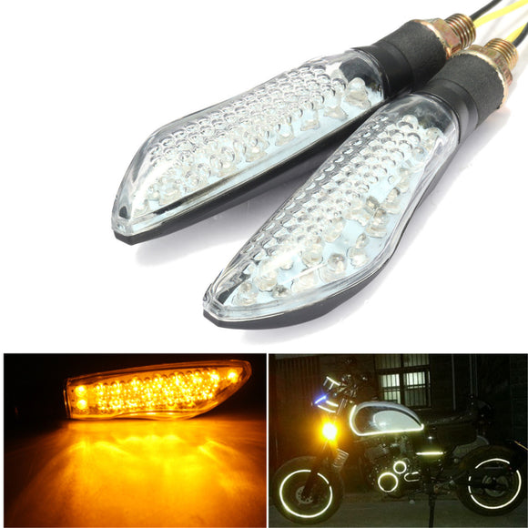 12V Motorcycle 20 LED Turn Signal Indicators Lights Lamp Blinker Amber