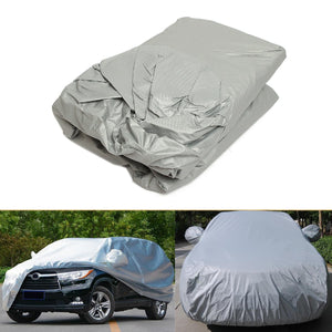 Sliver 400cm Small Size S Outdoor Full Car Cover UV Waterproof Dust Sun Protection