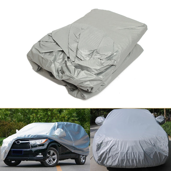 Sliver 400cm Small Size S Outdoor Full Car Cover UV Waterproof Dust Sun Protection