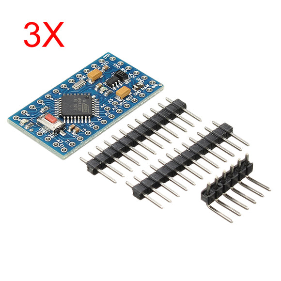 3Pcs Pro Mini ATMEGA328P 3.3V 8M Interactive Media Upgrade Version For Arduino