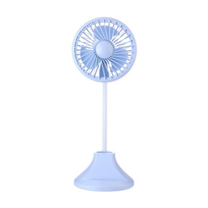 Well Star WT-D8 Portable Mini Fan  Multifunctional Desk Lamp Fan USB Rechargeable Small Fan Desktop Handheld Fan Base Pens Phone Holder For Home Office Student Dormitory