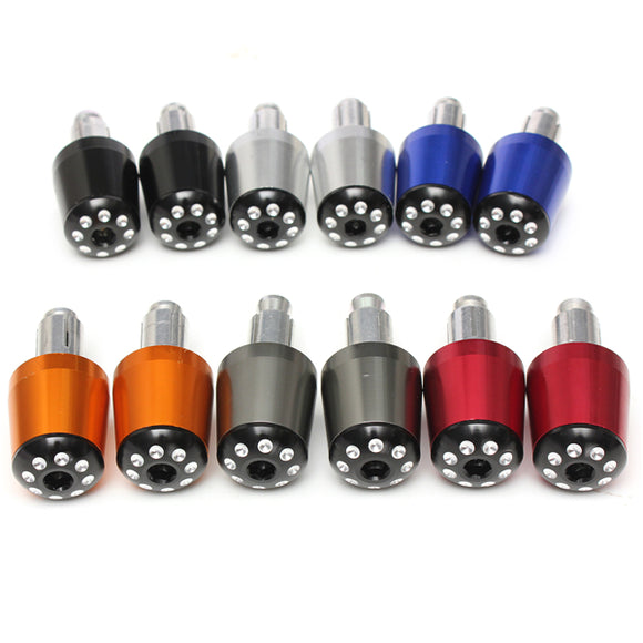 7/8 Inch Universal Motorcycle Handlebar Grip Ends Weights Anti Vibration Silder Plug