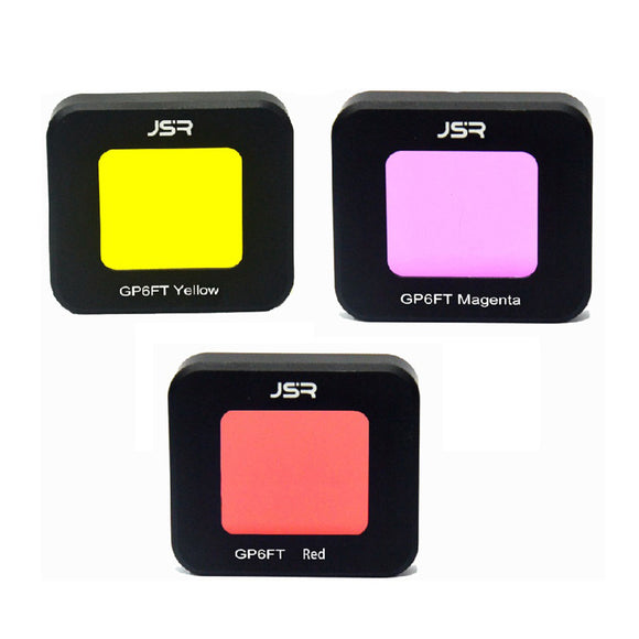 JSR Red/Yellow/Purple Lens Filter Cover for Gopro 6 5 Sport Camera Original Waterproof Case